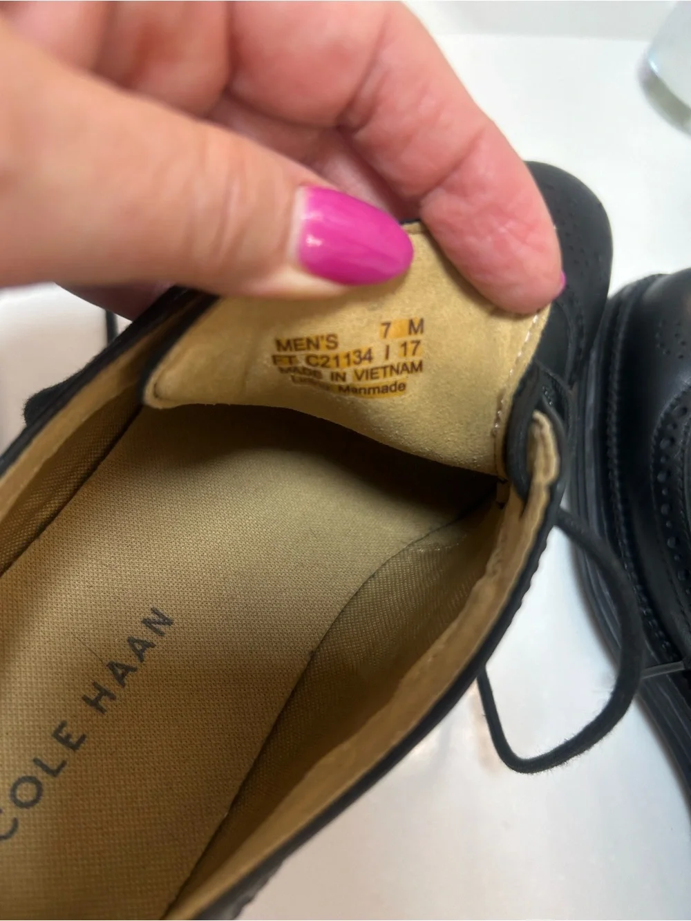 Cole Haan Lunar Grand long wing tip oxfords size 7M. Like new